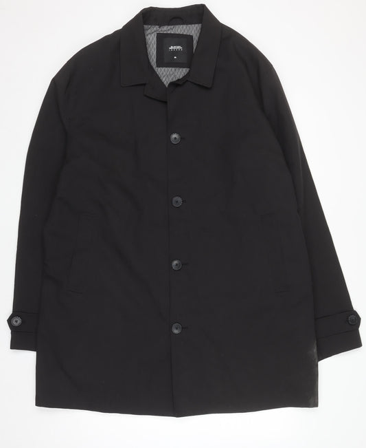 Mens UK Size 2XL Burton Menswear London Black Overcoat