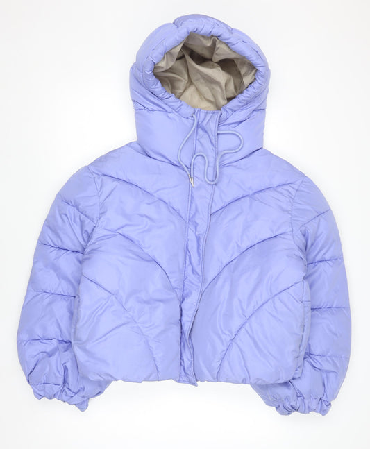 Womens UK Size XL JDY Purple Puffer Jacket