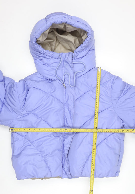 Womens UK Size XL JDY Purple Puffer Jacket