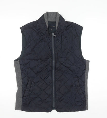 Mens UK Size S Banana Republic Blue Quilted Coat