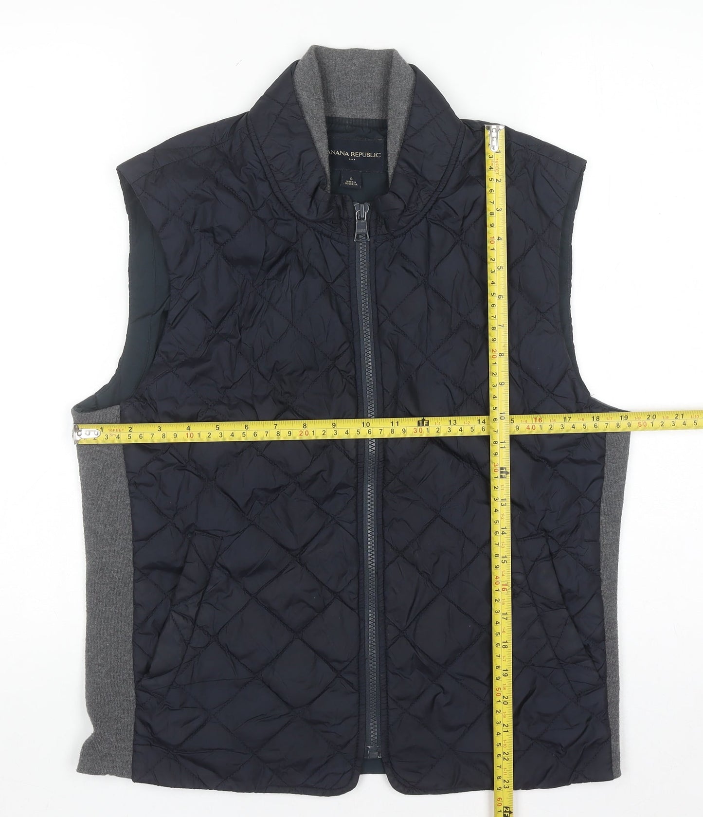 Mens UK Size S Banana Republic Blue Quilted Coat