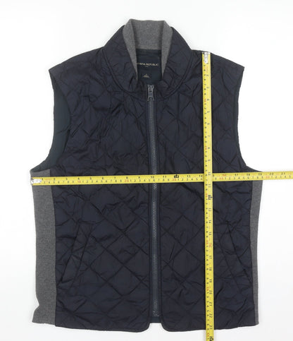 Mens UK Size S Banana Republic Blue Quilted Coat