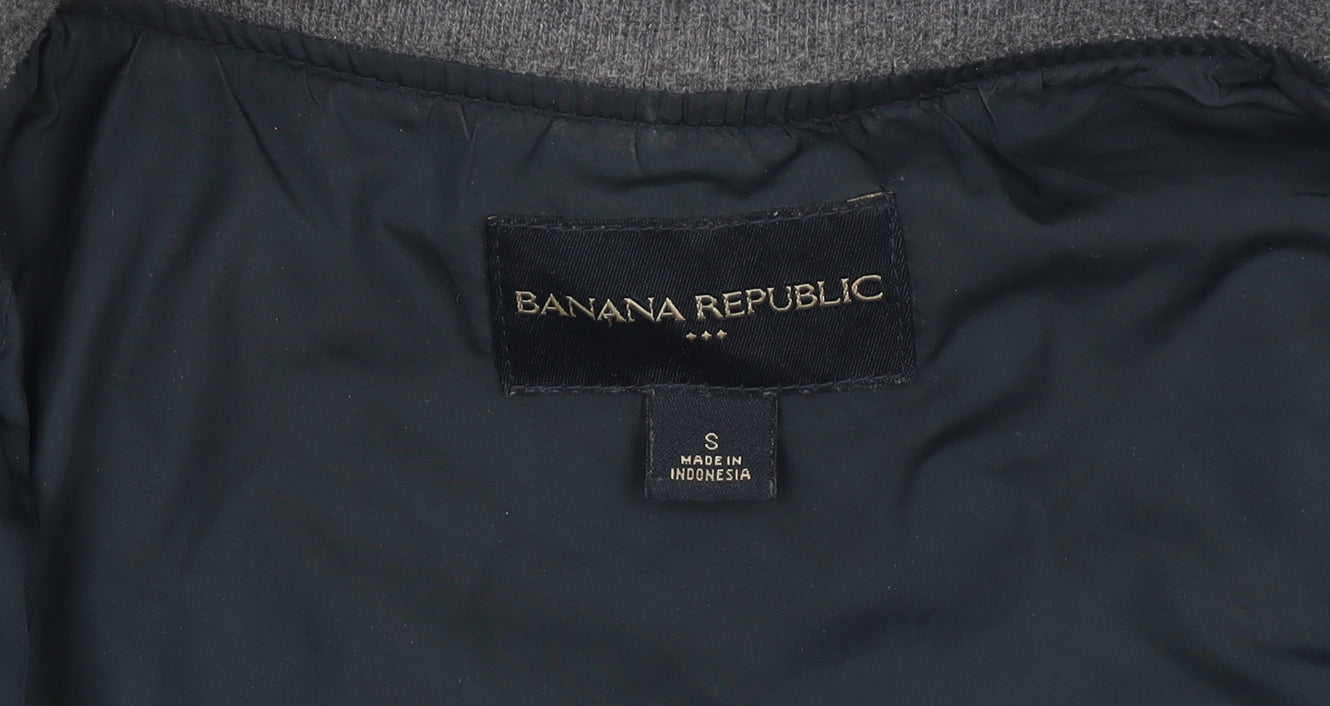 Mens UK Size S Banana Republic Blue Quilted Coat