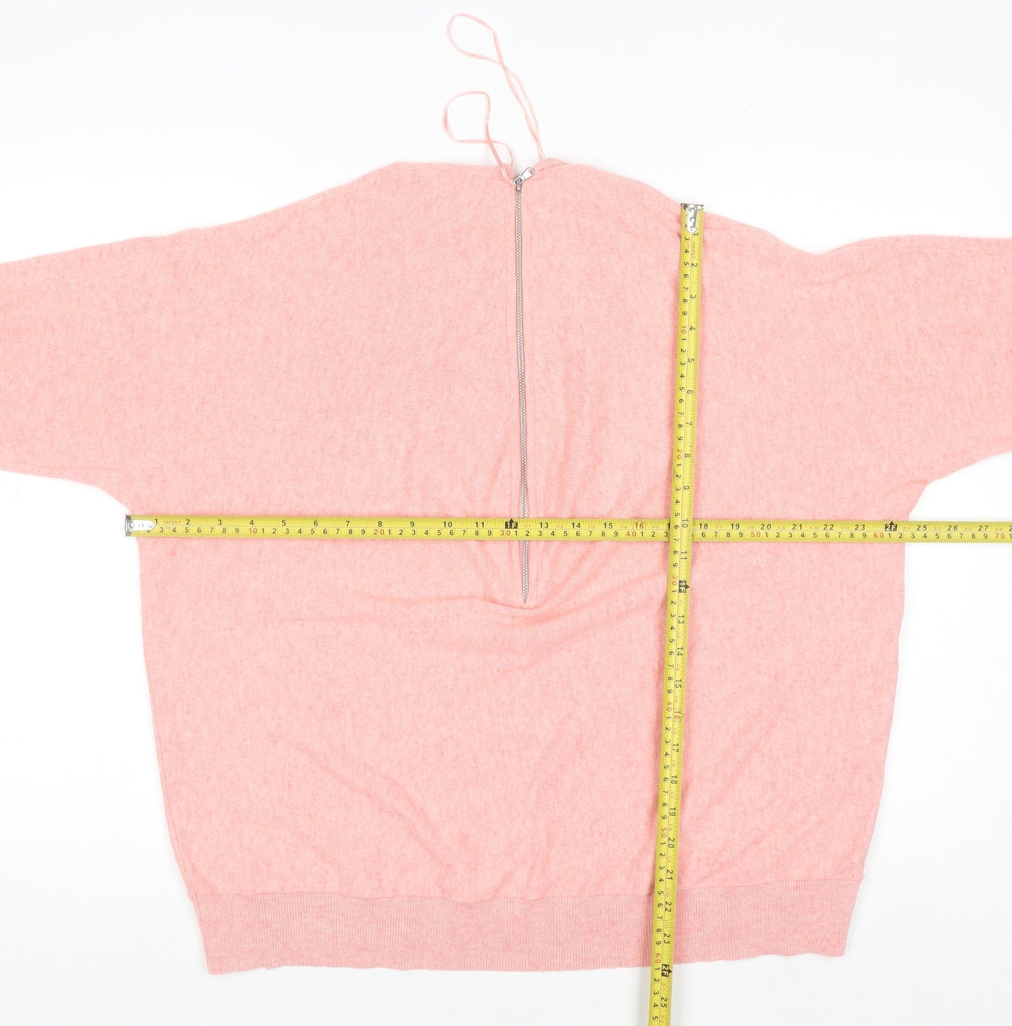Mint Velvet Women’s Pink Full Zip Relaxed Knit Jumper XL