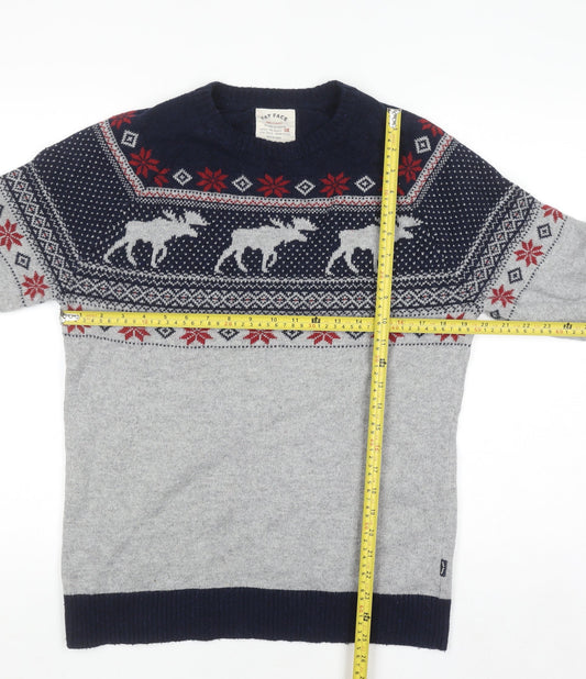 Mens UK Size M Fat Face Grey Pullover Jumper