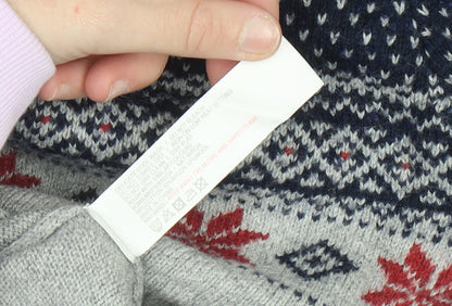 Mens UK Size M Fat Face Grey Pullover Jumper