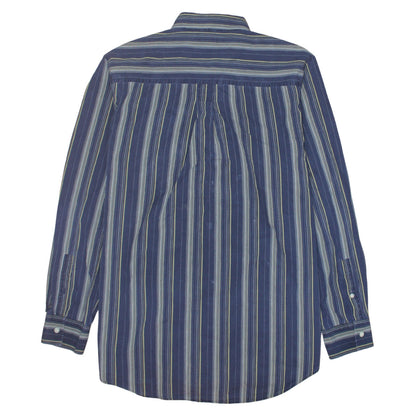 Timberland Men's Blue Striped Button-Up Long Sleeve Shirt L