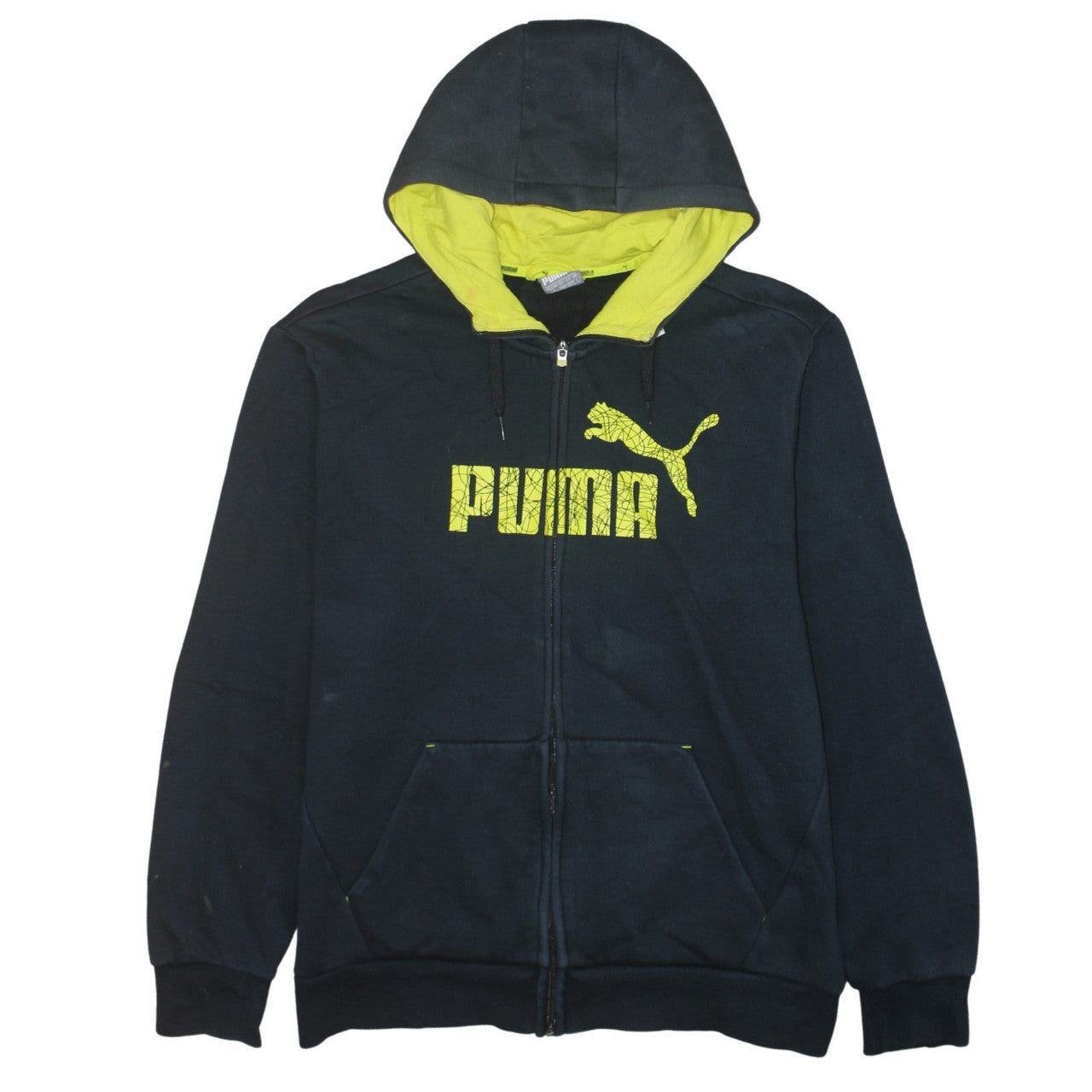 Mens UK Size L PUMA Black Full Zip Hoodie