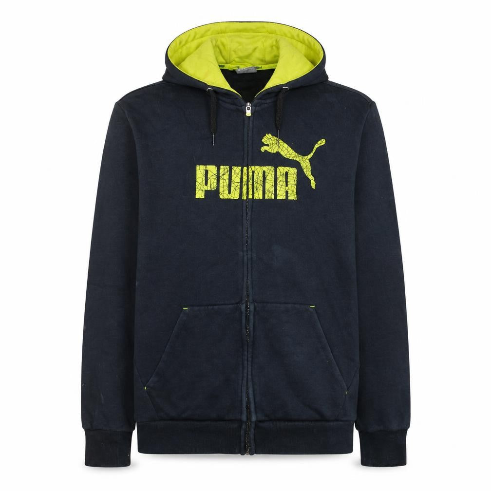 Mens UK Size L PUMA Black Full Zip Hoodie