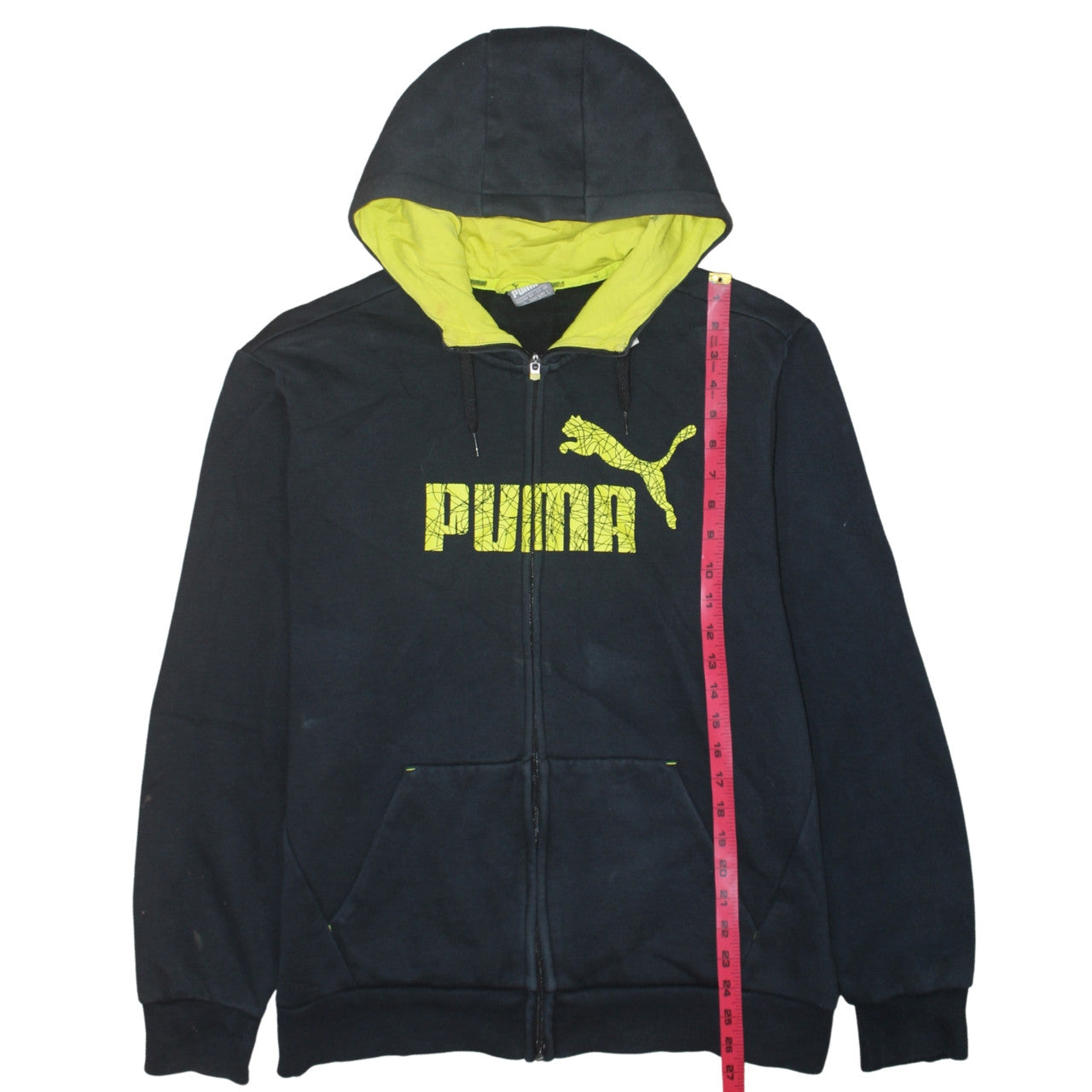 Mens UK Size L PUMA Black Full Zip Hoodie