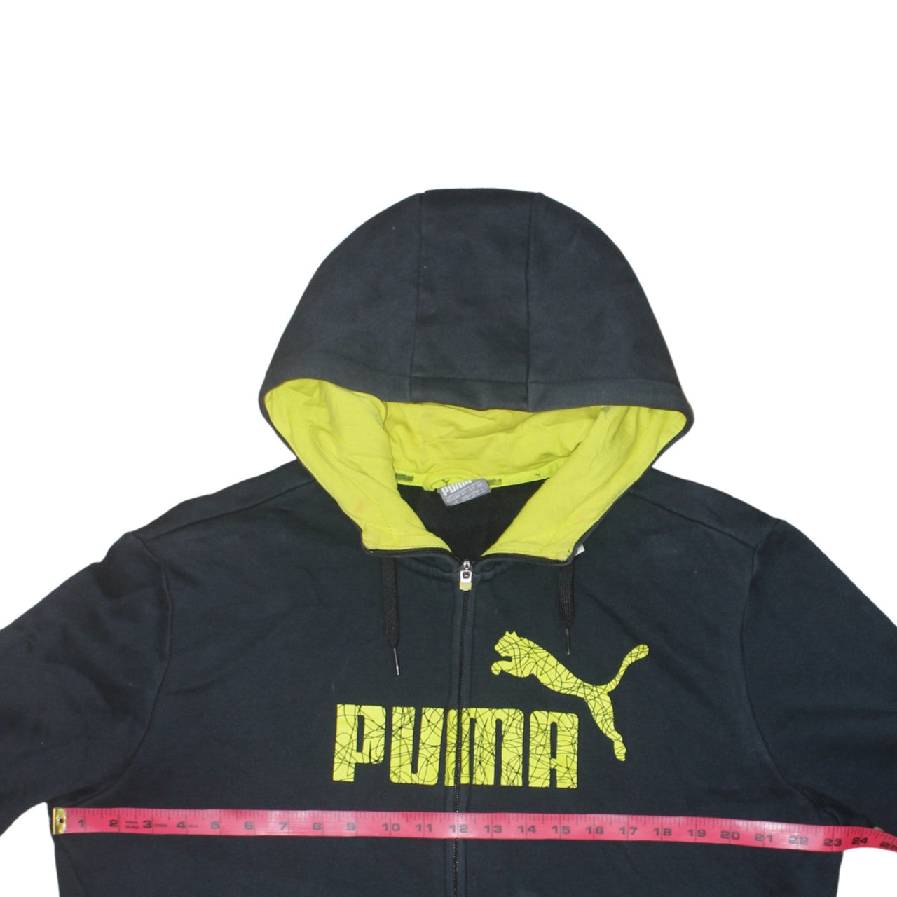 Mens UK Size L PUMA Black Full Zip Hoodie