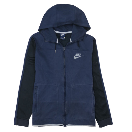 Mens UK Size M Nike Blue Full Zip Hoodie