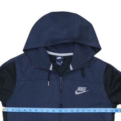 Mens UK Size M Nike Blue Full Zip Hoodie