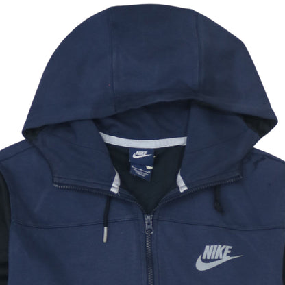 Mens UK Size M Nike Blue Full Zip Hoodie