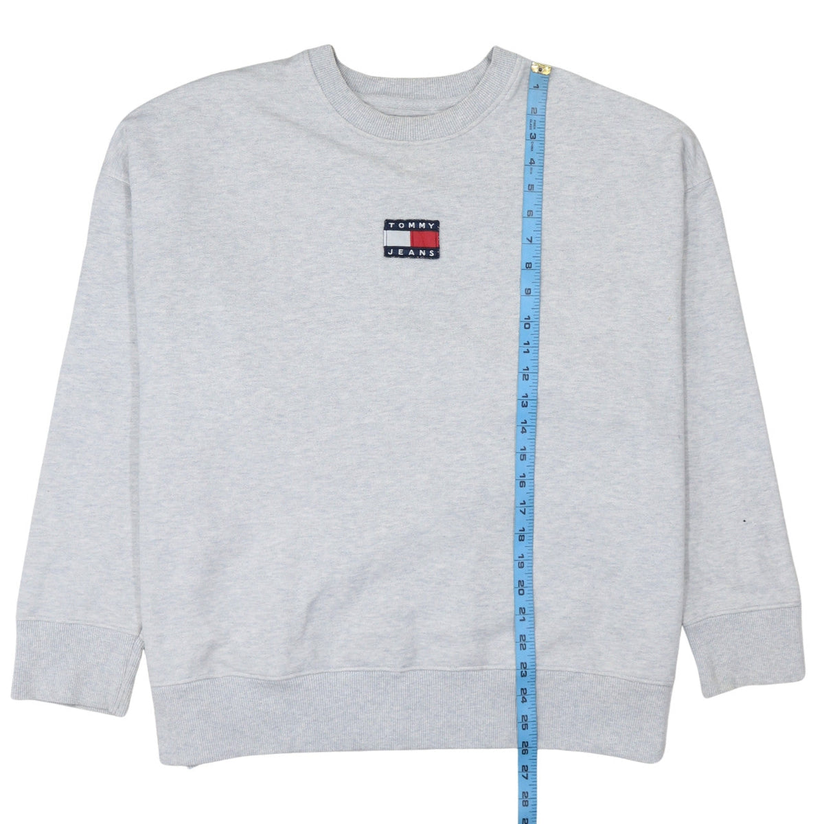 Mens UK Size XL Tommy Jeans Grey Pullover Sweatshirt