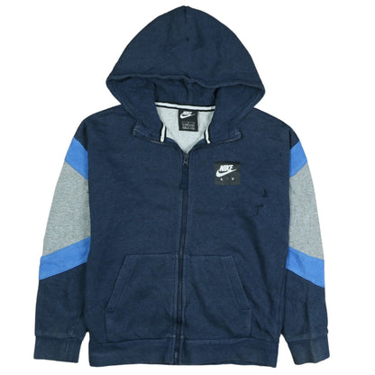 Boys UK Size 12-13 Years Nike Blue Full Zip Hoodie