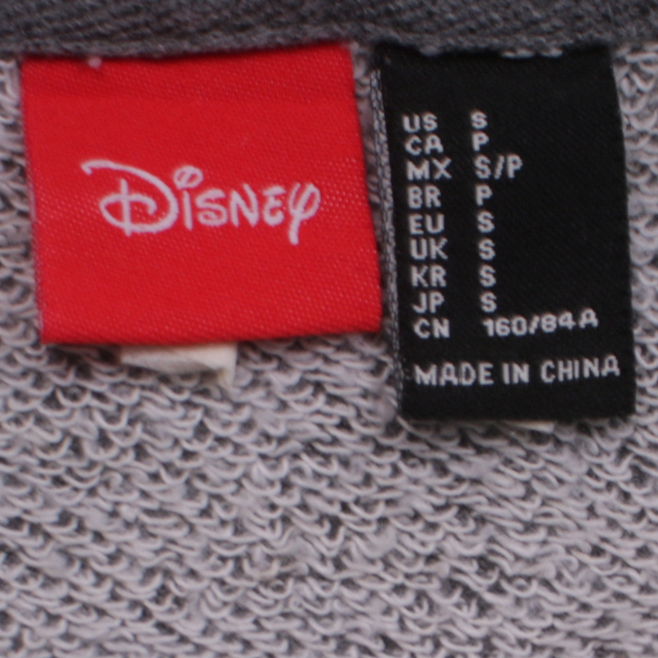 Womens UK Size S Disney Grey Pullover Hoodie