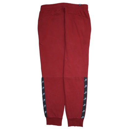 Mens UK Size L PUMA Regular Fit Jogger Red Trousers
