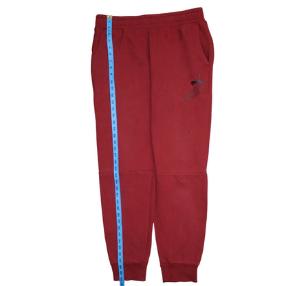 Mens UK Size L PUMA Regular Fit Jogger Red Trousers