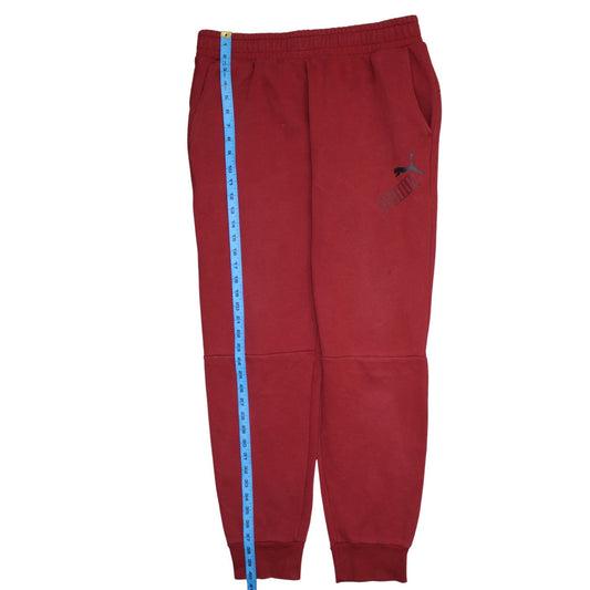 Mens UK Size L PUMA Regular Fit Jogger Red Trousers