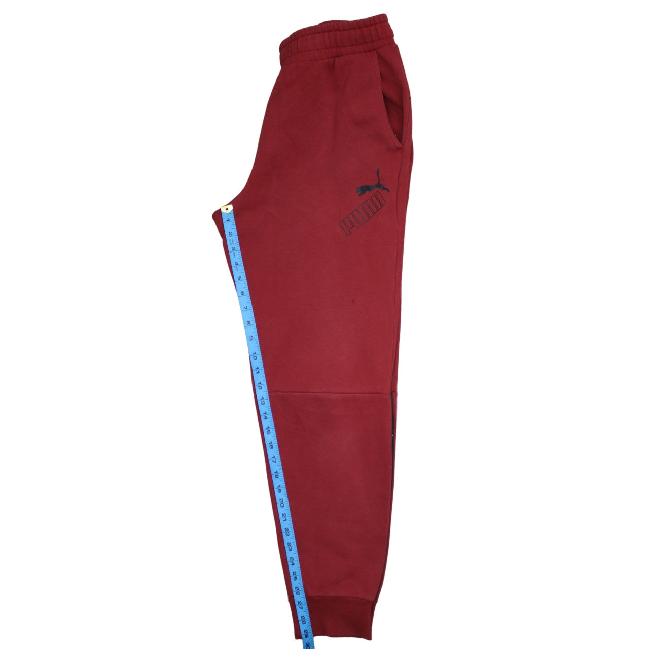 Mens UK Size L PUMA Regular Fit Jogger Red Trousers