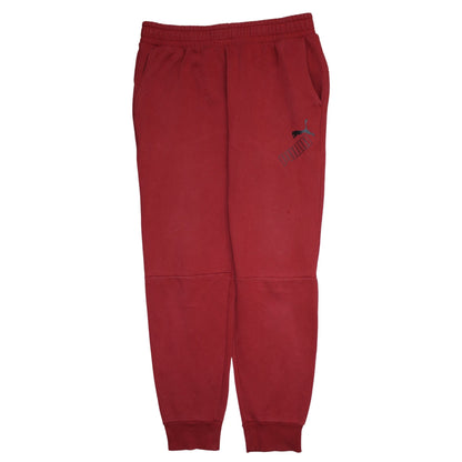 Mens UK Size L PUMA Regular Fit Jogger Red Trousers