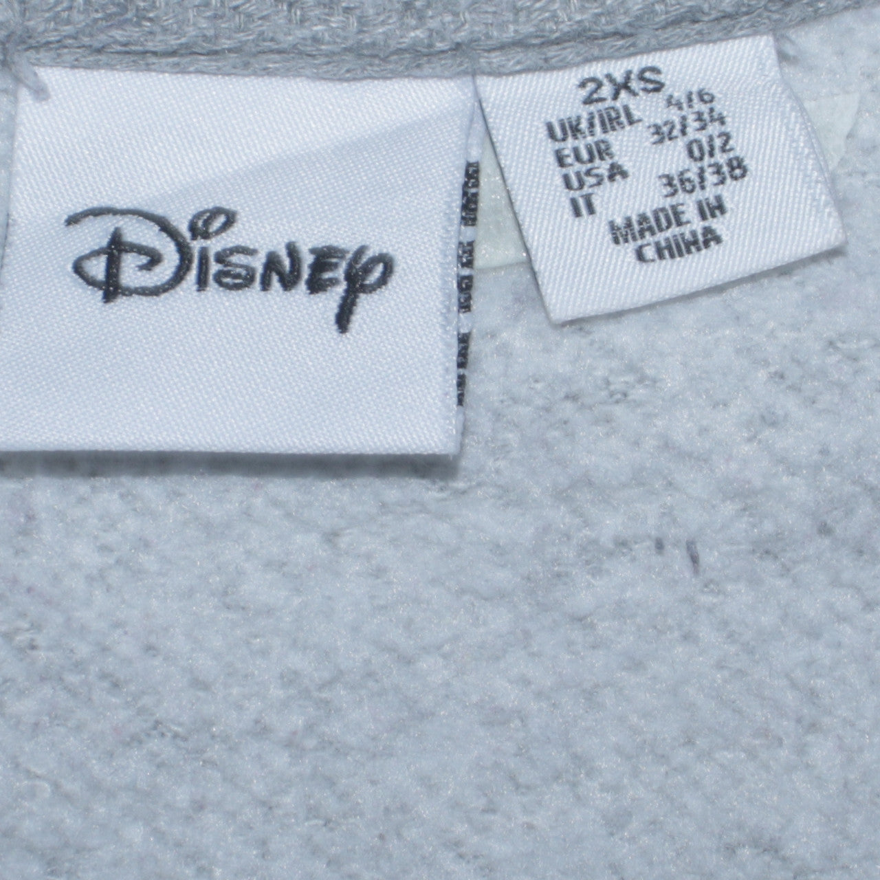 Womens UK Size 2XS Disney Grey Pullover Sweatshirt