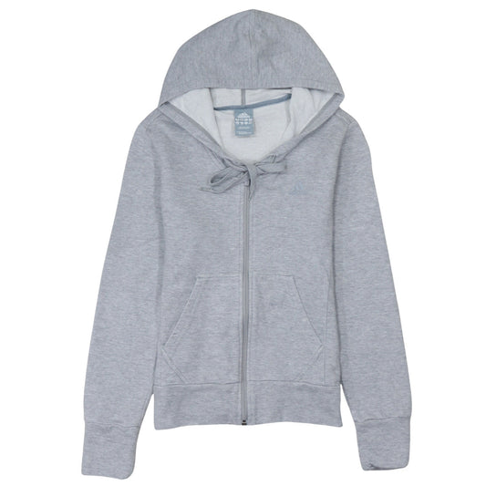 Womens UK Size 12 adidas Grey Full Zip Hoodie