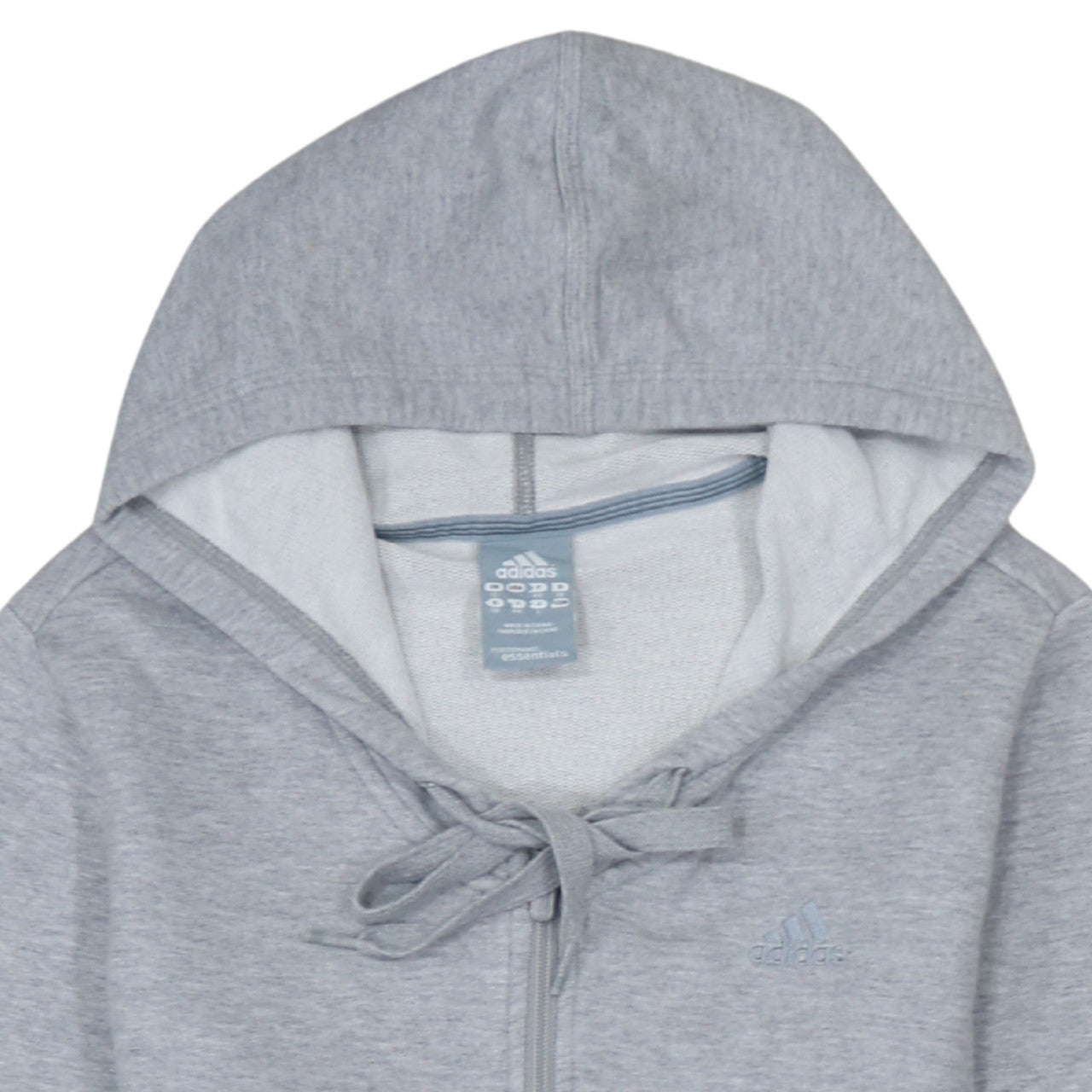 Womens UK Size 12 adidas Grey Full Zip Hoodie