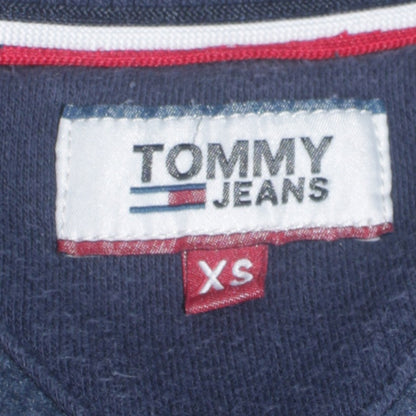 Mens UK Size XS Tommy Jeans Blue Cardigan Sweatshirt