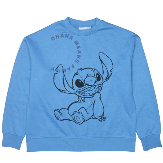 Womens UK Size XS Disney Blue Pullover Sweatshirt
