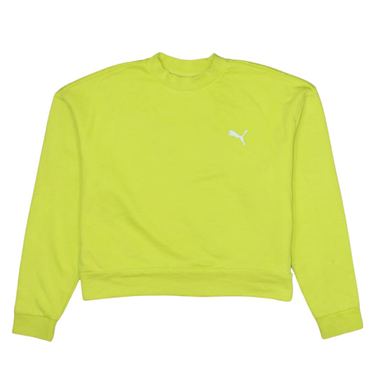 Womens UK Size XS PUMA Yellow Pullover Sweatshirt
