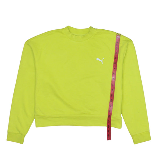 Womens UK Size XS PUMA Yellow Pullover Sweatshirt