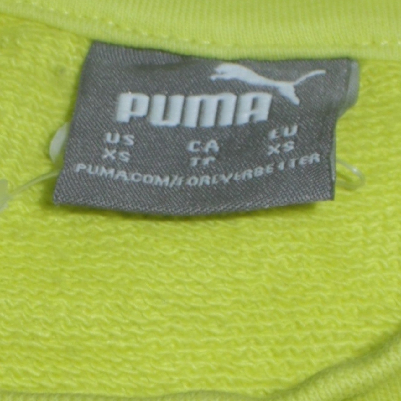 Womens UK Size XS PUMA Yellow Pullover Sweatshirt