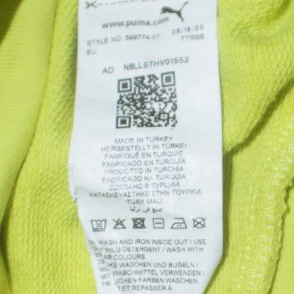 Womens UK Size XS PUMA Yellow Pullover Sweatshirt