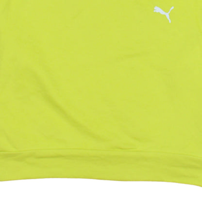 Womens UK Size XS PUMA Yellow Pullover Sweatshirt