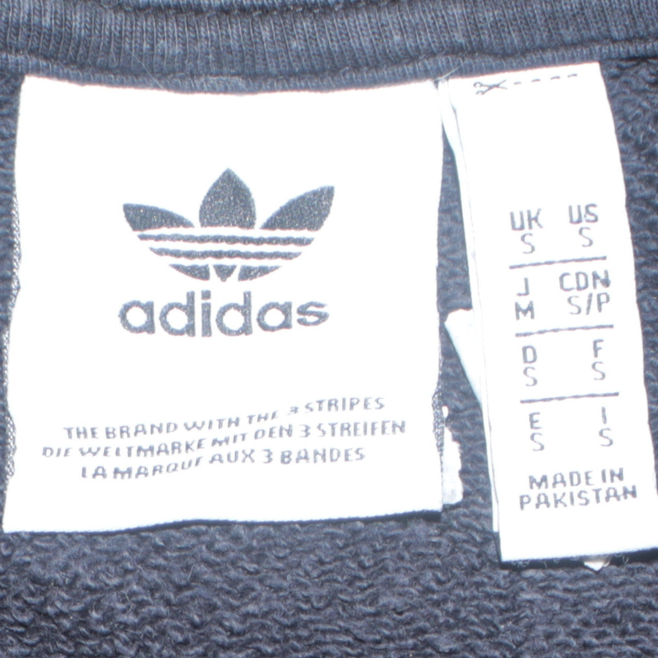 Mens UK Size S adidas Black Pullover Sweatshirt