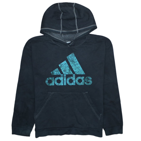 Womens UK Size 10 adidas Black Pullover Hoodie