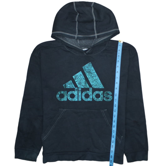 Womens UK Size 10 adidas Black Pullover Hoodie