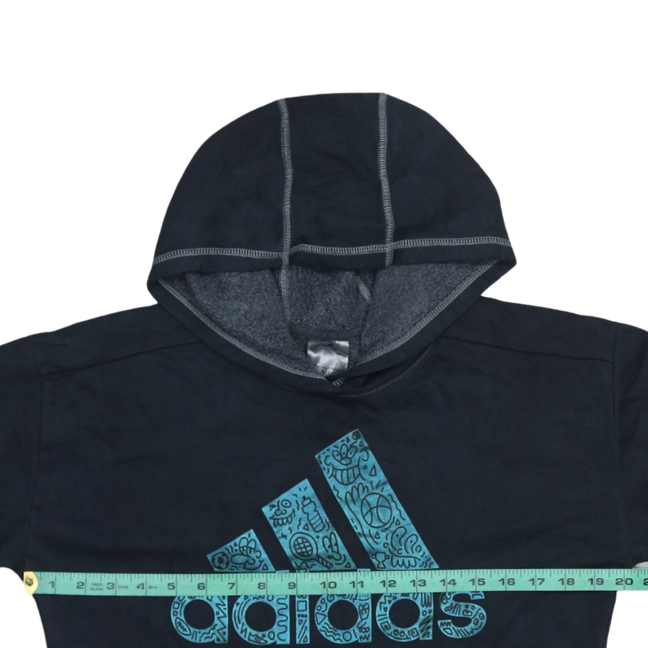 Womens UK Size 10 adidas Black Pullover Hoodie