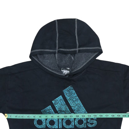 Womens UK Size 10 adidas Black Pullover Hoodie