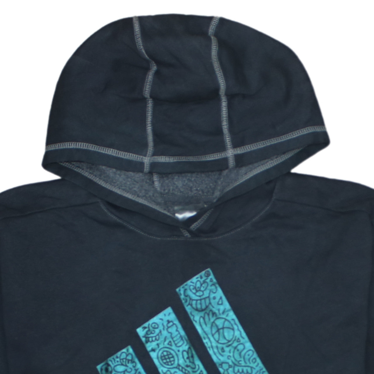 Womens UK Size 10 adidas Black Pullover Hoodie