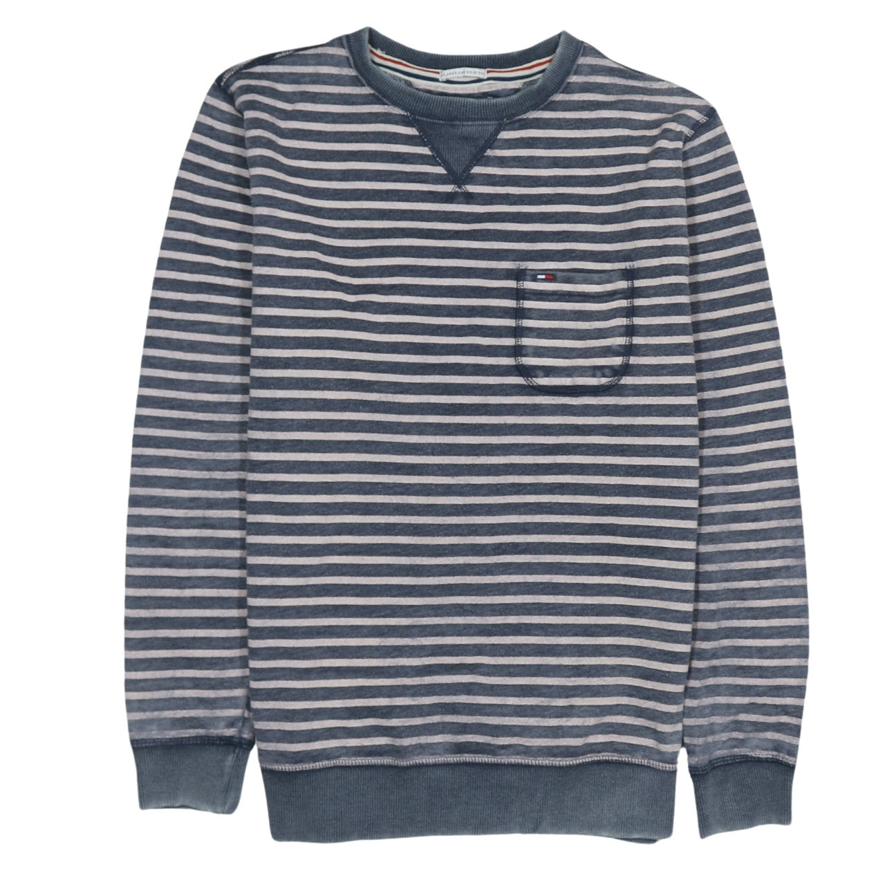 Mens UK Size M Hilfiger Denim Blue Pullover Sweatshirt