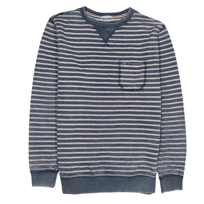 Mens UK Size M Hilfiger Denim Blue Pullover Sweatshirt