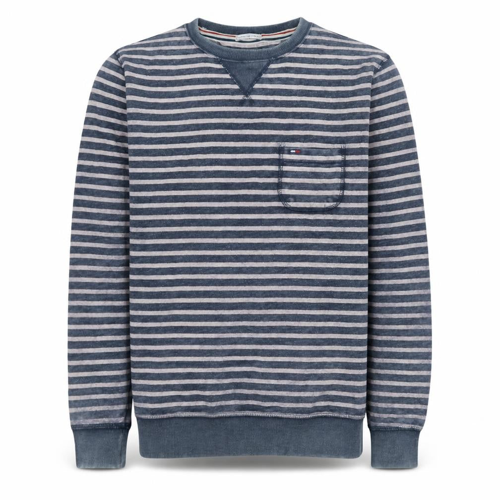 Mens UK Size M Hilfiger Denim Blue Pullover Sweatshirt