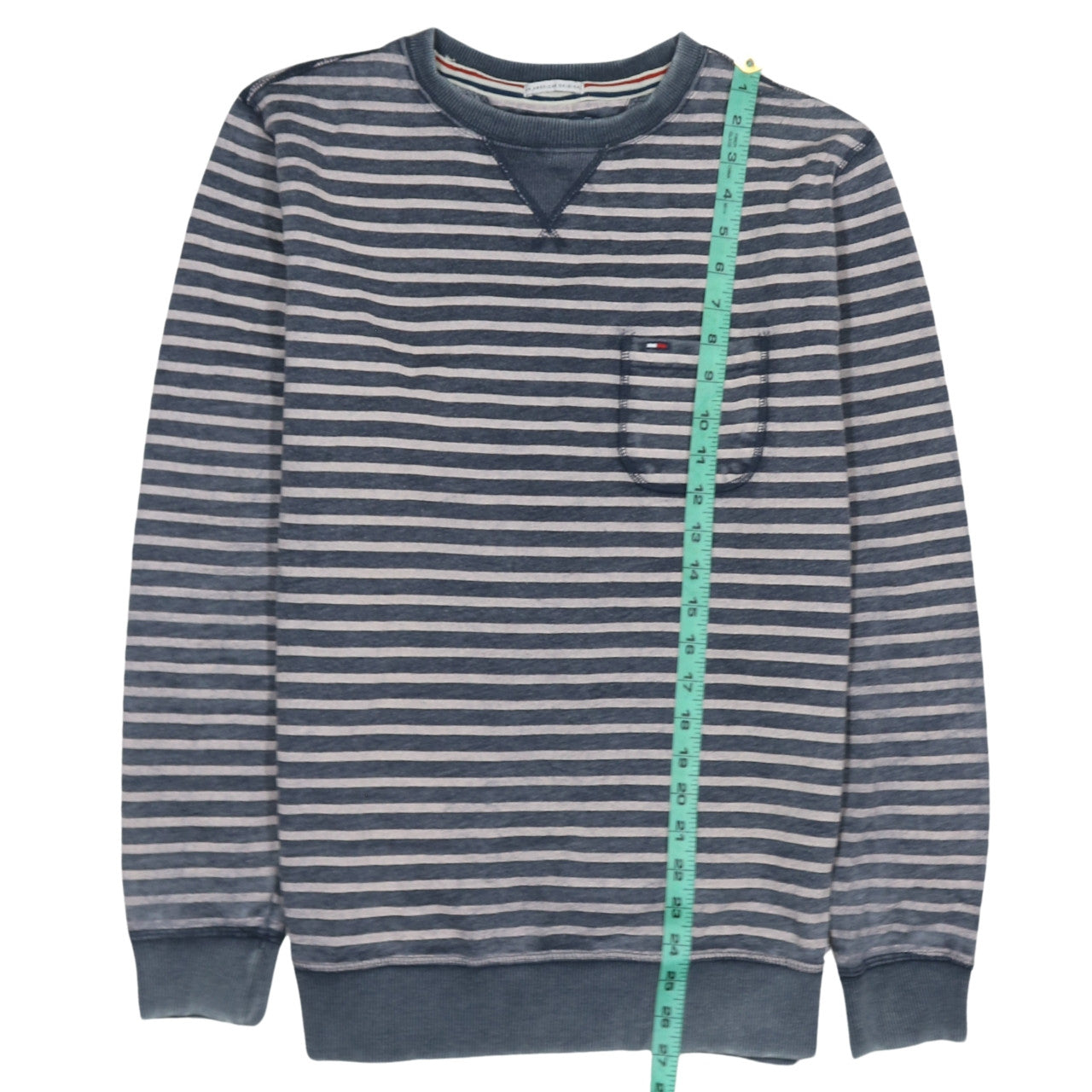 Mens UK Size M Hilfiger Denim Blue Pullover Sweatshirt