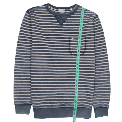 Mens UK Size M Hilfiger Denim Blue Pullover Sweatshirt