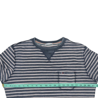Mens UK Size M Hilfiger Denim Blue Pullover Sweatshirt
