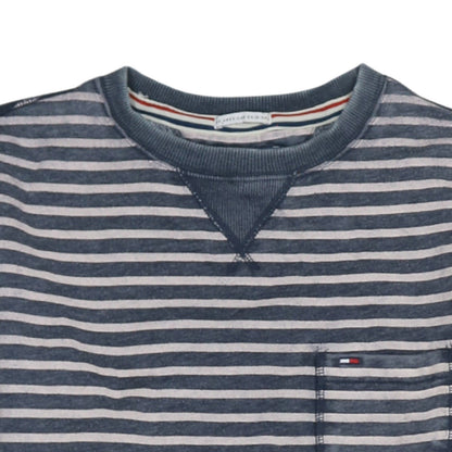 Mens UK Size M Hilfiger Denim Blue Pullover Sweatshirt