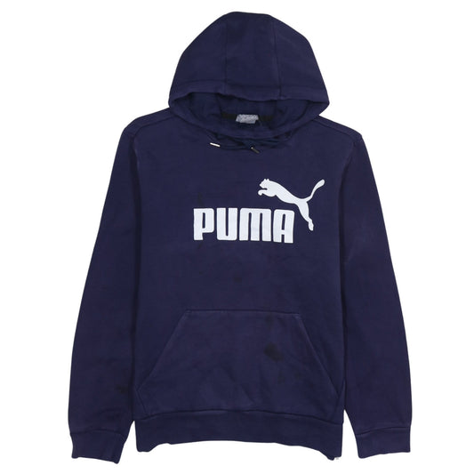 Mens UK Size XL PUMA Blue Pullover Hoodie